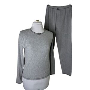 Cuddl Johns 2pc Set Gray Sleepwear Women's Size S